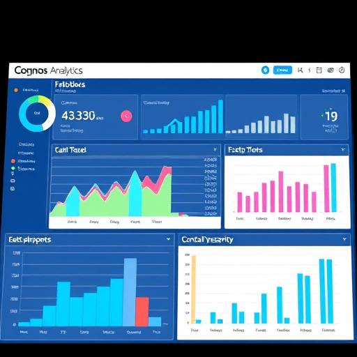 Screenshot of a Cognos Analytics dashboard showing key performance indicators.